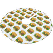 ハンバーガー漫画イラストレーション ブラッシュドポリエステルツリースカート (アングル)