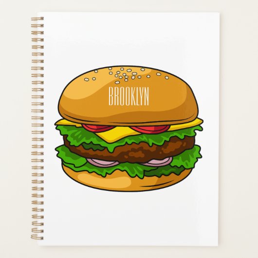ハンバーガー漫画イラストレーション プランナー手帳 (正面)