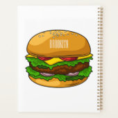 ハンバーガー漫画イラストレーション プランナー手帳 (裏面)