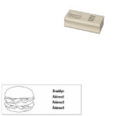ハンバーガー漫画イラストレーション ラバースタンプ (押印)