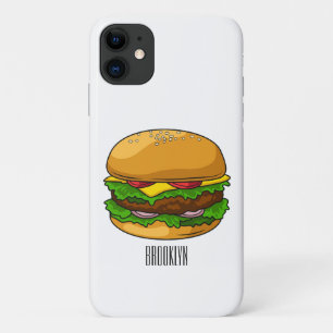 ハンバーガー漫画イラストレーション iPhone 11 ケース