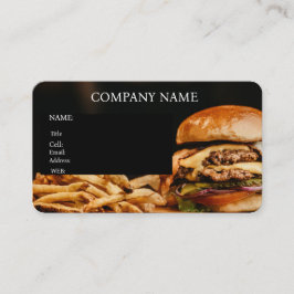 ハンバーガー用ベーシックテンプレート名刺 名刺