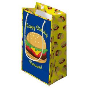 ハンバーガー誕生日パーティーバーガー スモールペーパーバッグ