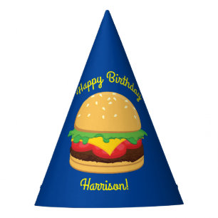 ハンバーガー誕生日パーティーバーガー パーティーハット