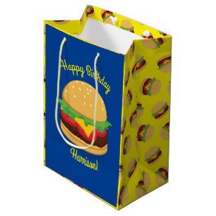 ハンバーガー誕生日パーティーバーガー ミディアムペーパーバッグ
