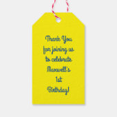 ハンバーガー誕生日パーティー ギフトタグ (裏面)