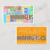 ハンバーガー語くもの巣 ロイヤリティカード (正面/裏面)