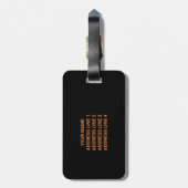 ハンバーガー速食イラストレーションカスタム文字 ラゲッジタグ (裏面縦)