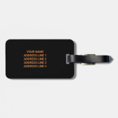 ハンバーガー速食イラストレーションカスタム文字 ラゲッジタグ (裏面横)