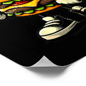 ハンバーガー遊チーズバーガーの販売選手 ポスター (角)