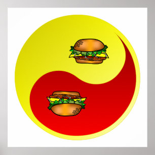 ハンバーガー陰陽 ポスター