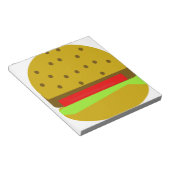 ハンバーガー食べ物ファストフード ノートパッド (アングル)