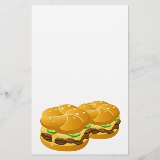 ハンバーガー2文房具 便箋 (正面)