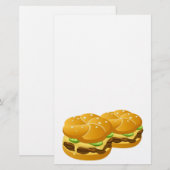 ハンバーガー2文房具 便箋 (正面/裏面)
