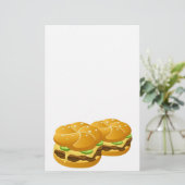 ハンバーガー2文房具 便箋 (スタンド正面)