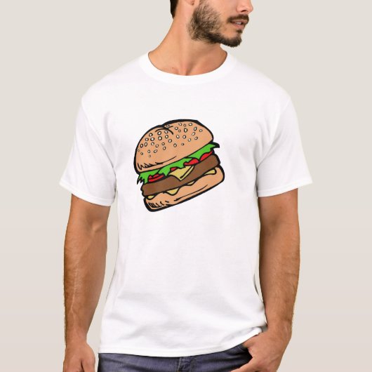 ハンバーガー4 Tシャツ (正面)