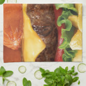 ハンバーガー キッチンタオル (折り畳み)