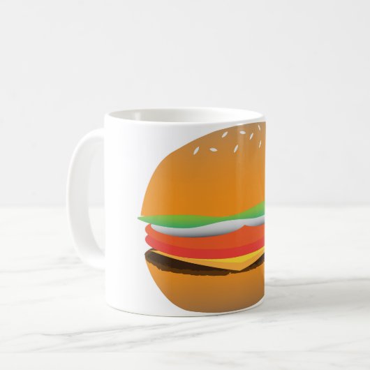 ハンバーガー コーヒーマグカップ (正面左)