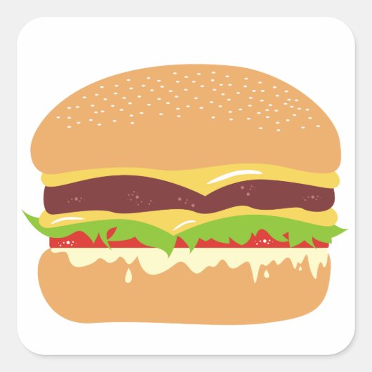 ハンバーガー スクエアシール (正面)