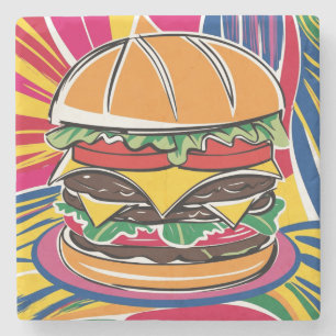 ハンバーガー ストーンコースター