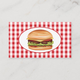 ハンバーガー デザイン ファストフード ダイナー または レストラン 名刺