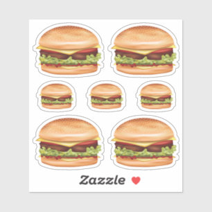 ハンバーガー ファストフード イラスト シール