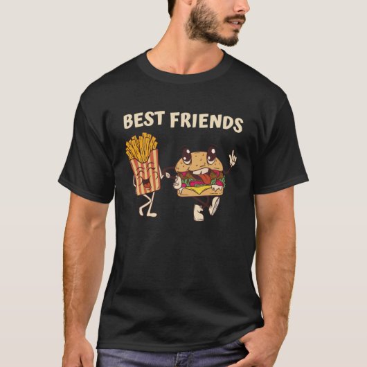 ハンバーガー&フライスベストフレンズ Tシャツ (正面)