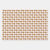 ハンバーガー&フライドファストフードチーズバーガーフランスのフライ ラッピングペーパーシート (正面)