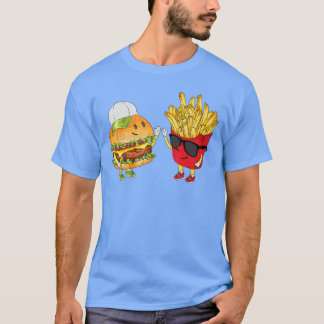 ハンバーガー フライドポテト ハイファイブ クール ファン コンボ スナック フ Tシャツ