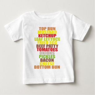 ハンバーガー ベビーTシャツ