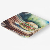 ハンバーガー ペーパープレート (傾斜あり)