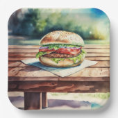 ハンバーガー ペーパープレート (正面)