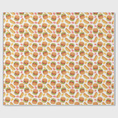 ハンバーガー&ホットドッグズラッピング紙 ラッピングペーパー (フラット)