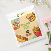 ハンバーガー・ホットドッグ テーマのカスタマイズ ロゴ | ビジネス用 フェイバーバッグ (封をした状態)