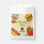 ハンバーガー・ホットドッグ テーマのカスタマイズ ロゴ | ビジネス用 フェイバーバッグ (正面)