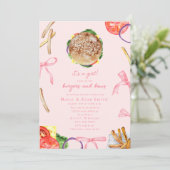 ハンバーガー&ボーズハンバーガーBBQクックアウトベイビーシャワー 招待状 (スタンド正面)