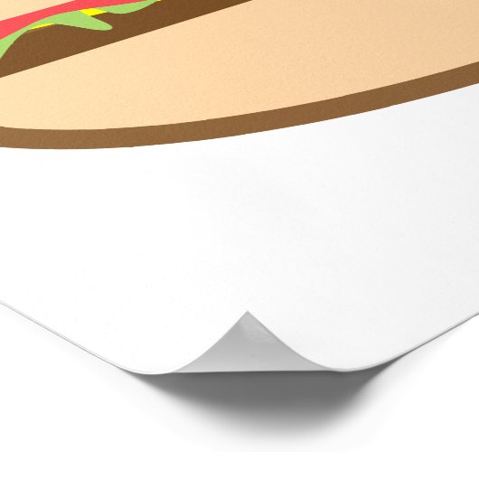 ハンバーガー ポスター (角)