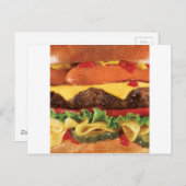 ハンバーガー ポストカード (正面/裏面)