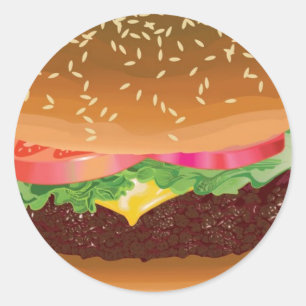 ハンバーガー ラウンドシール