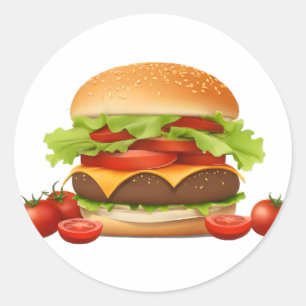 ハンバーガー ラウンドシール