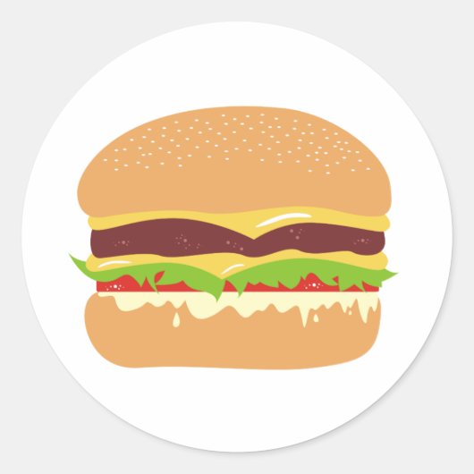 ハンバーガー ラウンドシール (正面)