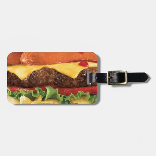 ハンバーガー ラゲッジタグ (正面横)
