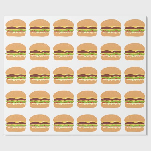 ハンバーガー ラッピングペーパー (フラット)
