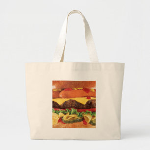 ハンバーガー ラージトートバッグ