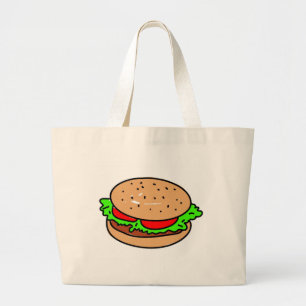 ハンバーガー ラージトートバッグ