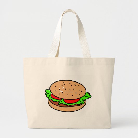 ハンバーガー ラージトートバッグ (正面)