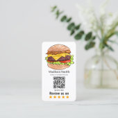 ハンバーガー レビューQRコード 名刺 (スタンド正面)