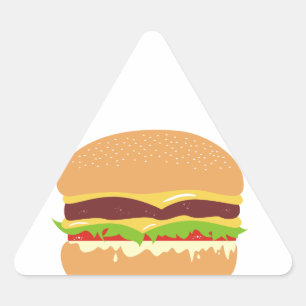 ハンバーガー 三角形シール