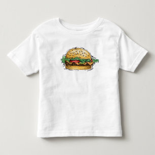 ハンバーガー-幼児のTシャツ トドラーTシャツ