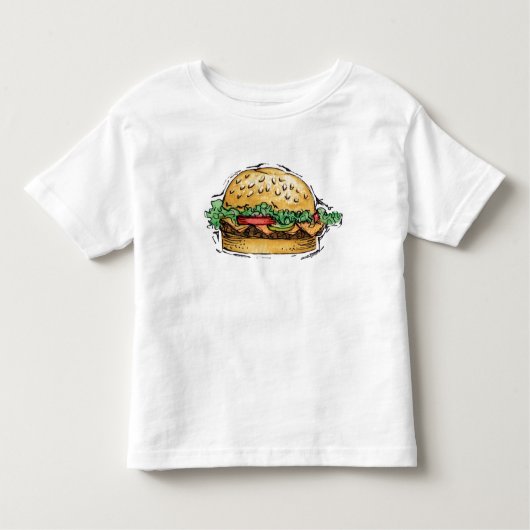 ハンバーガー-幼児のTシャツ トドラーTシャツ (正面)